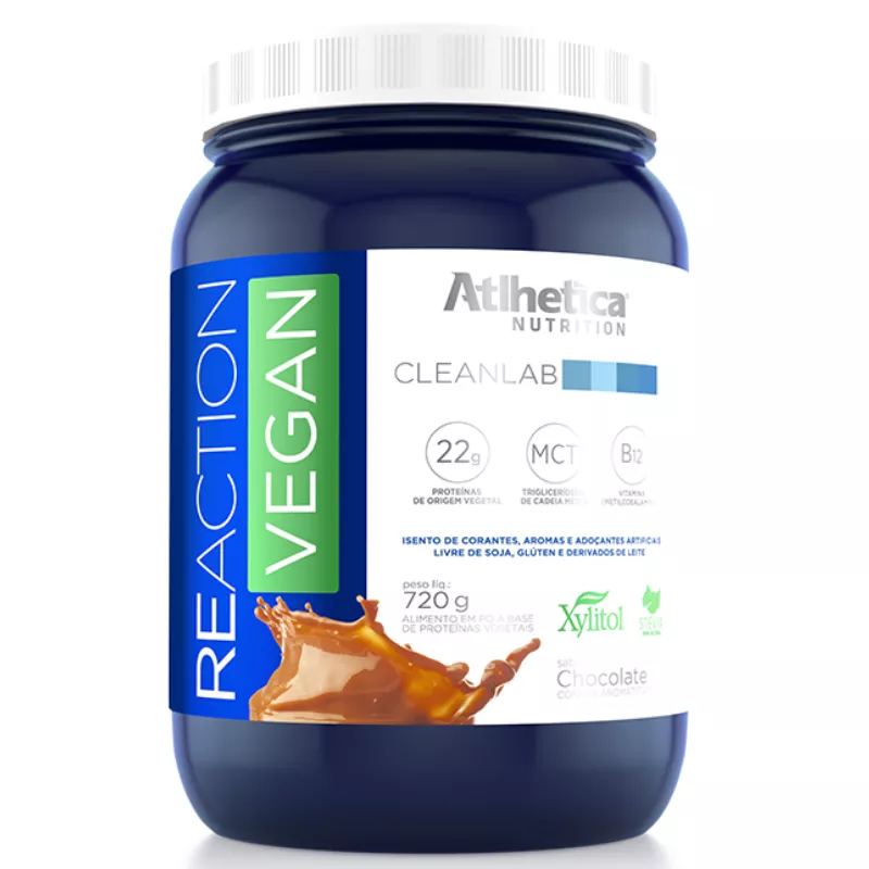reaction-vegan-720g-atlhetica-nutrition-chocolate-sao-paulo-brasil