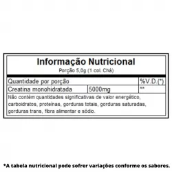 creatina-creapure- powder-150g- optimum-nutrition-tabela-nutricional-são-paulo-brasil