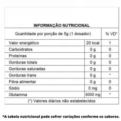 glutamina-isolada-nutrify-tabela-nutricional-sao-paulo-brasil