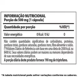 tryptophan-60-caps-nutrify-tabela-nutricional-sao-paulo-brasil
