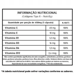 collagen-ii-60-caps-nutrify-tabela-nutricional-sao-paulo-brasil