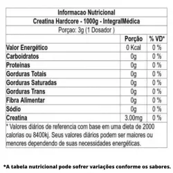 creatina-hardcore-1000g-integralmedica-tabela-nutricional-sao-paulo-brasil